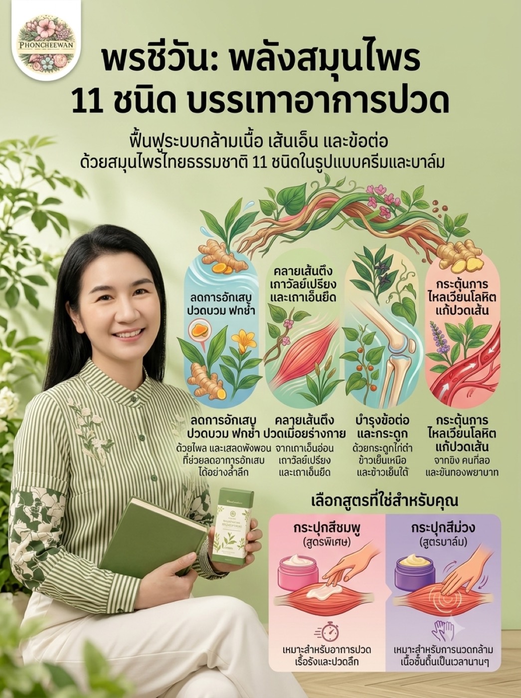 เจาะลึกสมุนไพร 11 ชนิดในครีมและบาล์มพรชีวัน ออกฤทธิ์อย่างไร